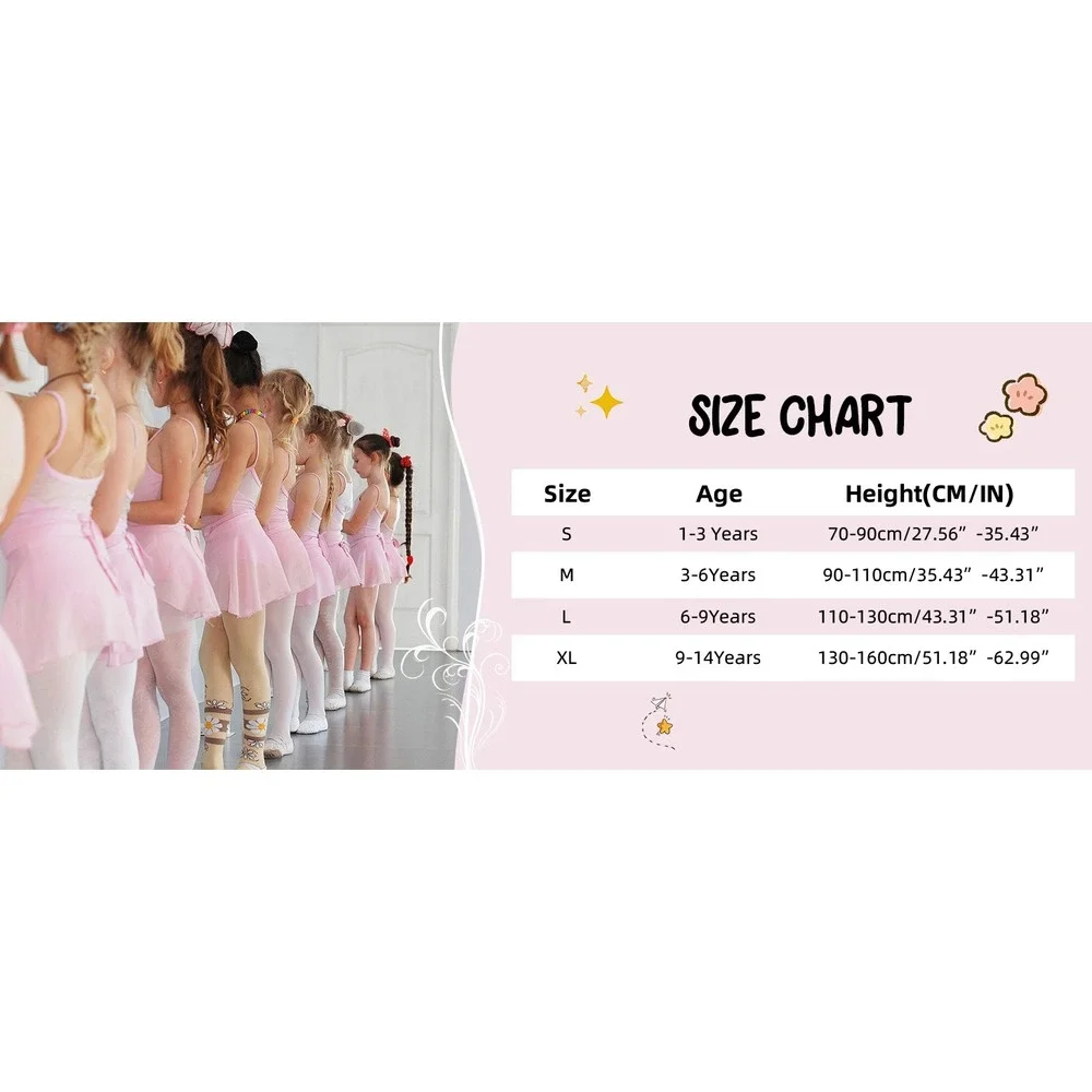 Century Star 4 Pairs Nude‎ 3-6Y Tights for Girls-Soft Footed Ballet Dance Toddle